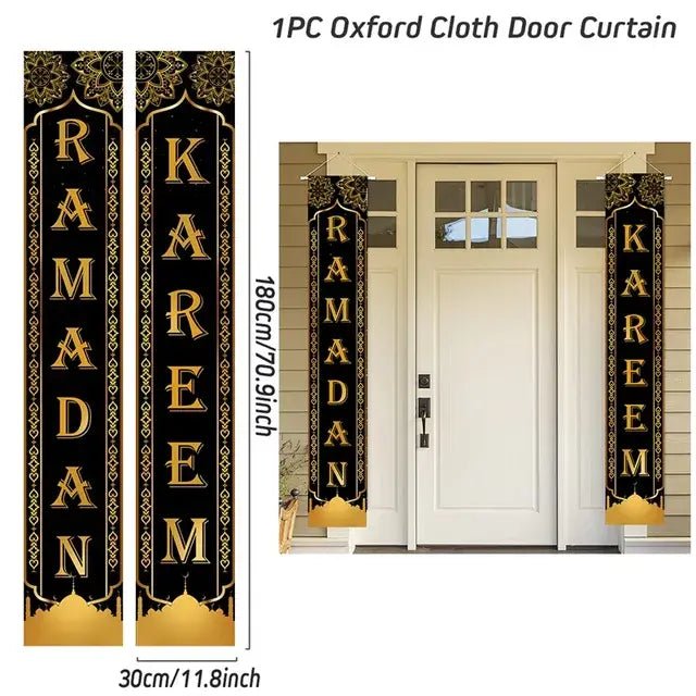 Eid Mubarak Door Banner Ramadan Decoration 2024 for Home Mubarak Ramadan Kareem Islamic Muslim Party Decor Eid Al Adha Gifts - CLICK TIK