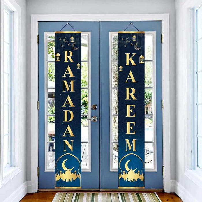 Eid Mubarak Door Banner Ramadan Decoration 2024 for Home Mubarak Ramadan Kareem Islamic Muslim Party Decor Eid Al Adha Gifts - CLICK TIK