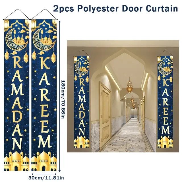 Eid Mubarak Door Banner Ramadan Decoration 2024 for Home Mubarak Ramadan Kareem Islamic Muslim Party Decor Eid Al Adha Gifts - CLICK TIK