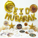 Eid Mubarak Plates Banner Balloon Tableware Ramadan Decoration 2024 Ramadan Kareem Islamic Muslim Party Decor Eid Al Adha Gifts - CLICK TIK