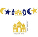 Eid Mubarak Plates Banner Balloon Tableware Ramadan Decoration 2024 Ramadan Kareem Islamic Muslim Party Decor Eid Al Adha Gifts - CLICK TIK
