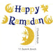 Eid Mubarak Plates Banner Balloon Tableware Ramadan Decoration 2024 Ramadan Kareem Islamic Muslim Party Decor Eid Al Adha Gifts - CLICK TIK
