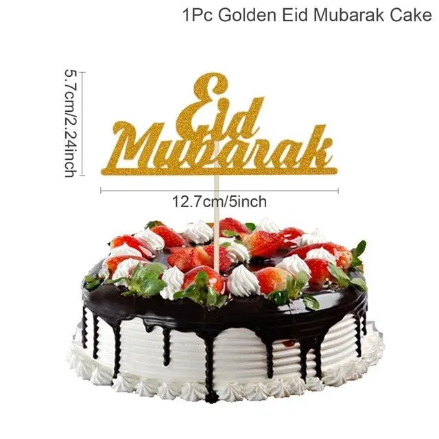 Eid Mubarak Plates Banner Balloon Tableware Ramadan Decoration 2024 Ramadan Kareem Islamic Muslim Party Decor Eid Al Adha Gifts - CLICK TIK