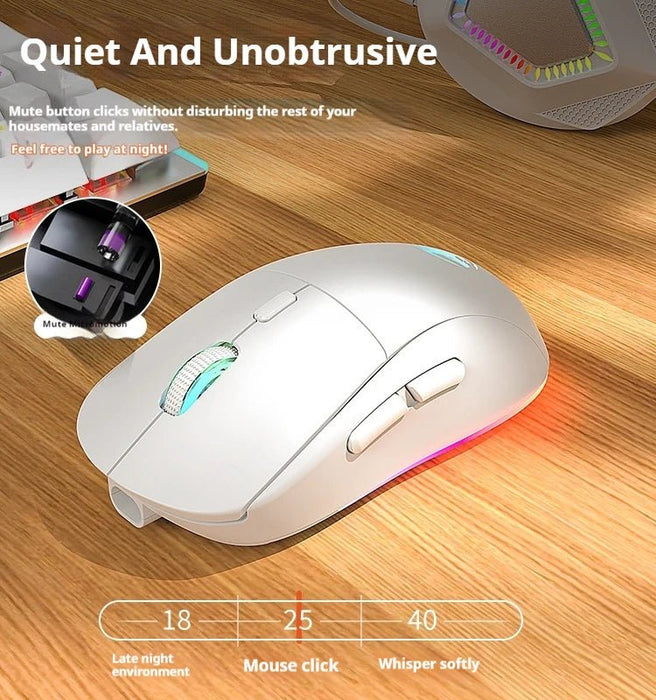 EWEADN G301 Wireless Bluetooth Dual - Mode Gaming Mouse, Rechargeable, Silent, Ergonomic Design, Perfect for Gaming & Office Use - CLICK TIK