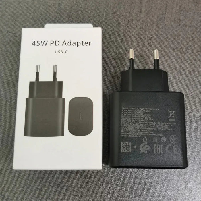 For Samsung S20 S21 S22 S23 S24 Note 20 Ultra 10 Plus Charger 45w Super Fast Charging Adapter for Galaxy Z Flip Fold 5 4 3 2 A73 - CLICK TIK