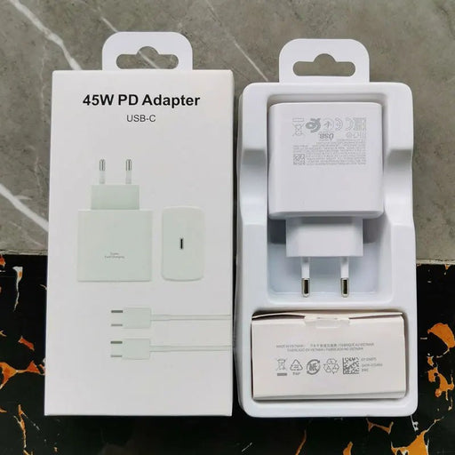 For Samsung S20 S21 S22 S23 S24 Note 20 Ultra 10 Plus Charger 45w Super Fast Charging Adapter for Galaxy Z Flip Fold 5 4 3 2 A73 - CLICK TIK