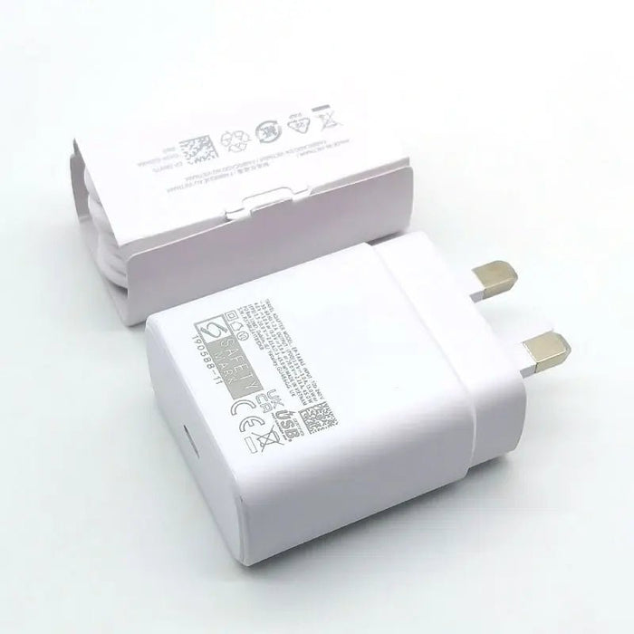 For Samsung S24 S23 S22 S21 S20 Note 20 Ultra 10 plus FE 45W UK Super Fast Charger Type C Adapter for Galaxy Z Flip Fold 5 4 3 2 - CLICK TIK