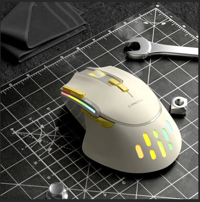 G3 Rechargeable Bluetooth wireless mouse, 2.4GHz USB RGB 1200DPI mouse, suitable for laptop tablet Macbook gamer mouse - CLICK TIK