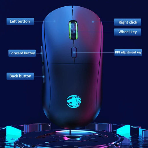 G301 Rechargeable USB 2.4G Wireless Bluetooth RGB Light Gaming Mouse Desktop PC Computers Notebook Laptop Mice Mause Gamer Cute - CLICK TIK