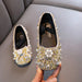 Girls Princess Shoes New Spring Autumn Sequins Rhinestone Children's Leather Shoes Fashion Kids Pearl Party Wedding Shoes J189 - CLICK TIK