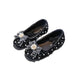 Girls Princess Shoes New Spring Autumn Sequins Rhinestone Children's Leather Shoes Fashion Kids Pearl Party Wedding Shoes J189 - CLICK TIK