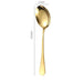 Gold Stainless Steel Western Serving Tableware Fork Spoon Shovel Set Portable Cutlery Dinnerware for Steak Kitchen Utensils - CLICK TIK