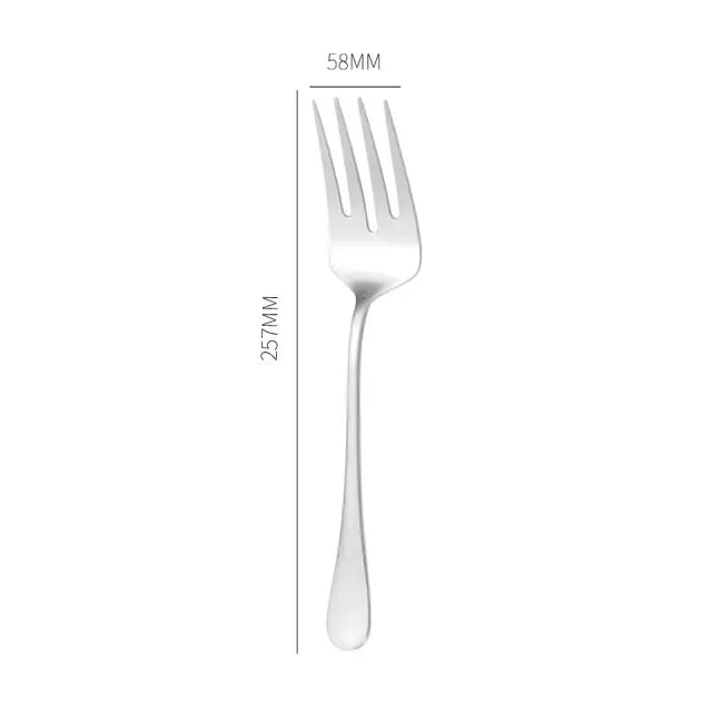 Gold Stainless Steel Western Serving Tableware Fork Spoon Shovel Set Portable Cutlery Dinnerware for Steak Kitchen Utensils - CLICK TIK