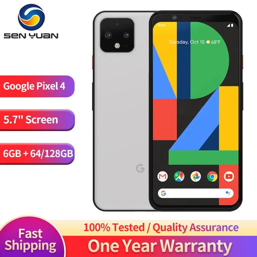 Google Pixel 4 4G Original LTE Mobile Phone 5.7" 6GB RAM 64GB/128GB ROM NFC CellPhone 12MP+16MP Octa Core Android SmartPhone - CLICK TIK