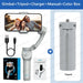 Handheld Gimbal Stabilizer Selfie Tripod with Fill Light for Smartphone 3 - Axis Anti Shake Gimbal Foldable for Xiaomi iPhone - CLICK TIK