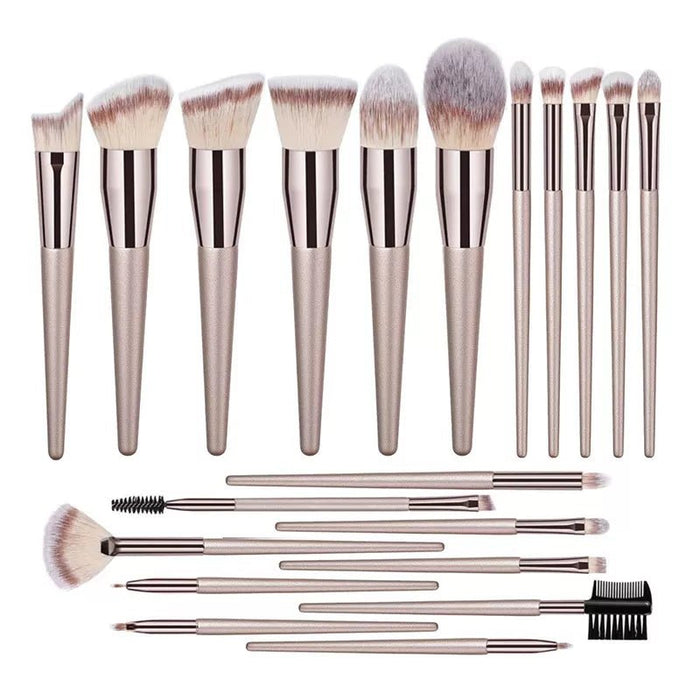 Hot Champagne Makeup Brushes Set for Women Cosmetic Foundation Powder Blush Eyeshadow Kabuki Blending Make Up Brush Beauty Tools - CLICK TIK