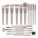 Hot Champagne Makeup Brushes Set for Women Cosmetic Foundation Powder Blush Eyeshadow Kabuki Blending Make Up Brush Beauty Tools - CLICK TIK