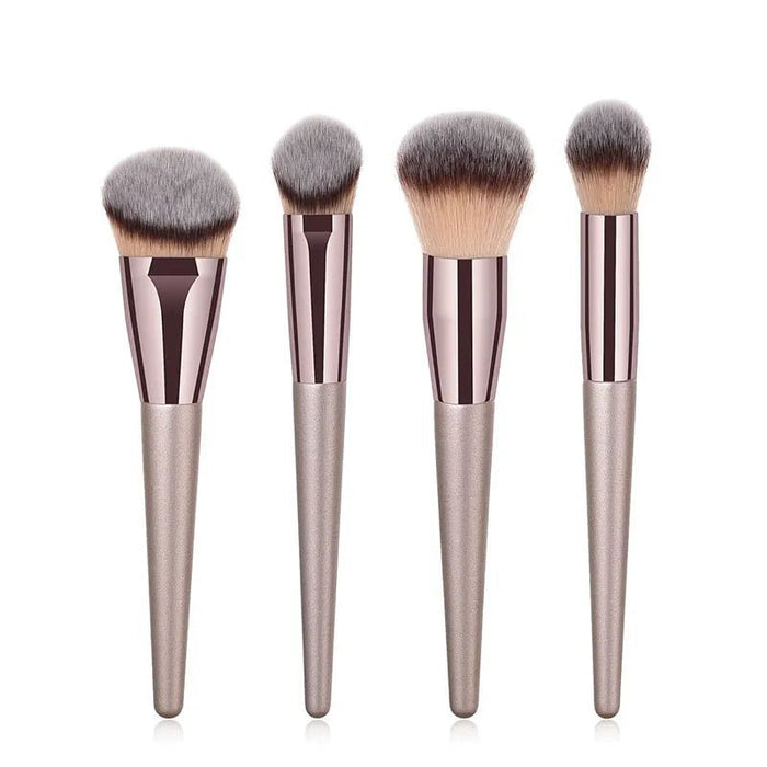 Hot Champagne Makeup Brushes Set for Women Cosmetic Foundation Powder Blush Eyeshadow Kabuki Blending Make Up Brush Beauty Tools - CLICK TIK