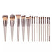 Hot Champagne Makeup Brushes Set for Women Cosmetic Foundation Powder Blush Eyeshadow Kabuki Blending Make Up Brush Beauty Tools - CLICK TIK