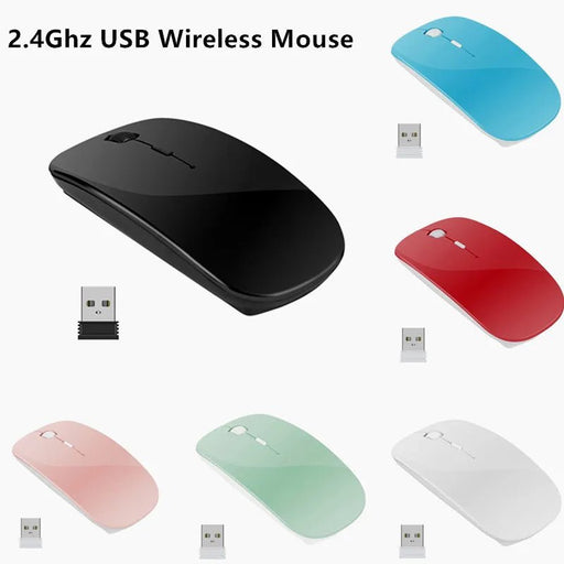 Hot Sale 2.4Ghz USB Wireless Mouse Ultra - thin Ergonomic Optical MOUS for laptops Gaming computerBluetooth - compatible USB Mouse - CLICK TIK