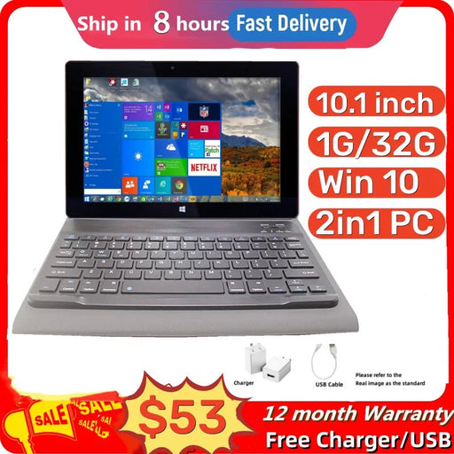 Hot Sales 10.1 INCH RAM 1GB DDR 32GB ROM NX16A Tablet PC Windows 10 Quad Core Dual Cameras Quad Core WIFI Micro USB - CLICK TIK