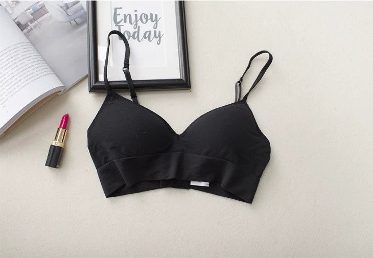 Japanese Style Maternity Bra Modal Cotton Underwear Thin Strap Wireless Push up and Anti - Sagging Seamless Nursing Bra - CLICK TIK