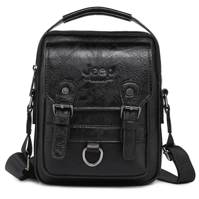 JEEP BULUO Multi - function Business Handbags Men New Man's Shoulder Bag Large Capacity Leather Messenger Bag Crossbody Big Brand - CLICK TIK
