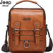 JEEP BULUO Multi - function Business Handbags Men New Man's Shoulder Bag Large Capacity Leather Messenger Bag Crossbody Big Brand - CLICK TIK