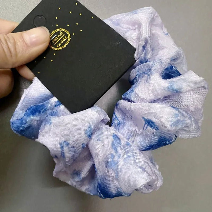 korea Crystal Hair Scrunchies For Women Elastic Silk Hair Bands Lady Big Pink Hair Tie Rhinestone chouchou satin Accessories - CLICK TIK