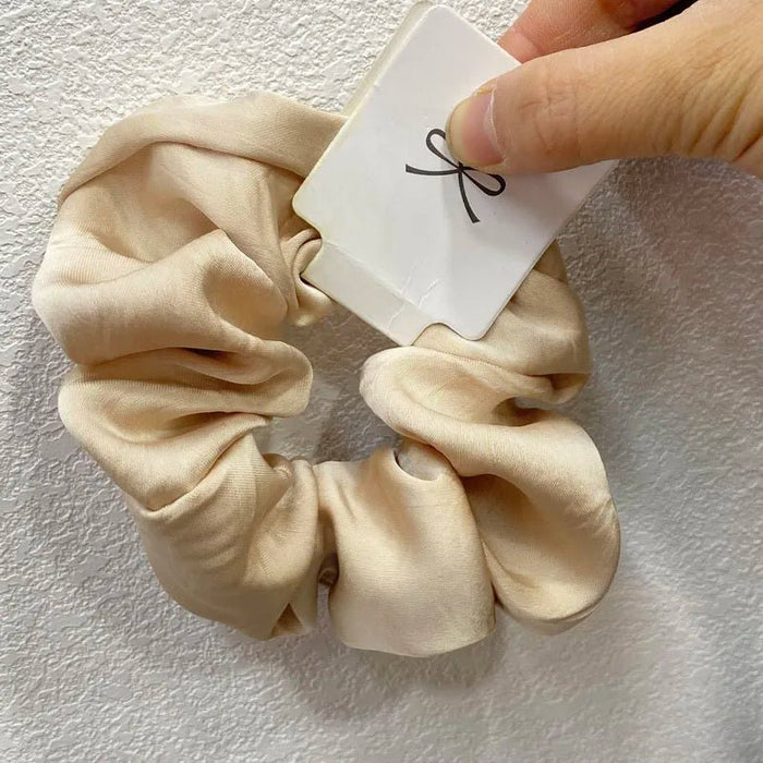 korea Crystal Hair Scrunchies For Women Elastic Silk Hair Bands Lady Big Pink Hair Tie Rhinestone chouchou satin Accessories - CLICK TIK