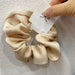 korea Crystal Hair Scrunchies For Women Elastic Silk Hair Bands Lady Big Pink Hair Tie Rhinestone chouchou satin Accessories - CLICK TIK