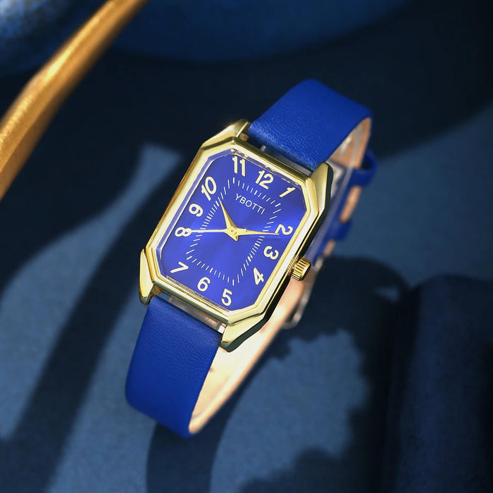 Ladies minimalist retro belt quartz watch+jewelry set - CLICK TIK