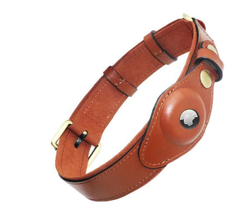 Leather Anti - Lost Dog Collar - CLICK TIK