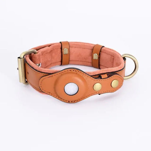 Leather Anti - Lost Dog Collar - CLICK TIK