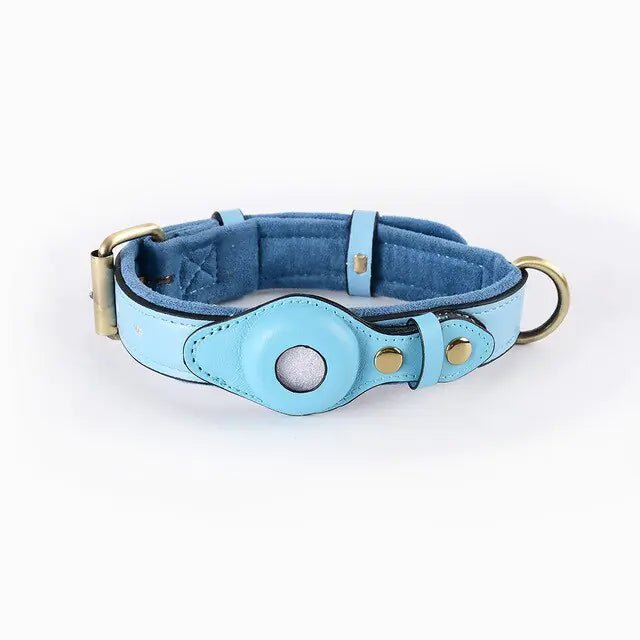 Leather Anti - Lost Dog Collar - CLICK TIK