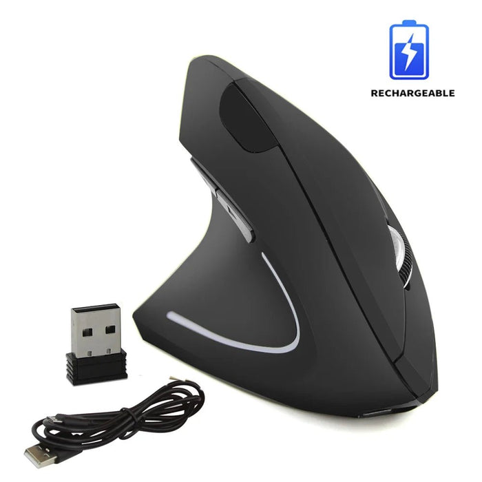 Left Hand Vertical Mouse Ergonomic Wireless Mouse 1600 DPI Gaming Optical USB Wired Mouse For Laptop PC Desktop Computer Office - CLICK TIK