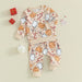 Lioraitiin 0 - 3Y Toddler Kid Girls Christmas Clothing Cookie Cane Long Sleeve Sweatshirt Elastic Pants Set Baby Clothe - CLICK TIK
