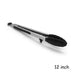 LMETJMA Kitchen Cooking Tongs Heat Resistant Stainless Steel BBQ Tong with Silicone Tips and Stand Design For Salad Grill KC0254 - CLICK TIK
