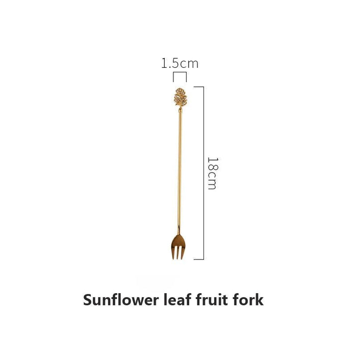 Luxury 304 Stainless Steel Mini Spoon Set Ice Cream Fruit Dessert Spoon Tea Spoon Golden Coffee Teaspoons Tableware Cutlery - CLICK TIK