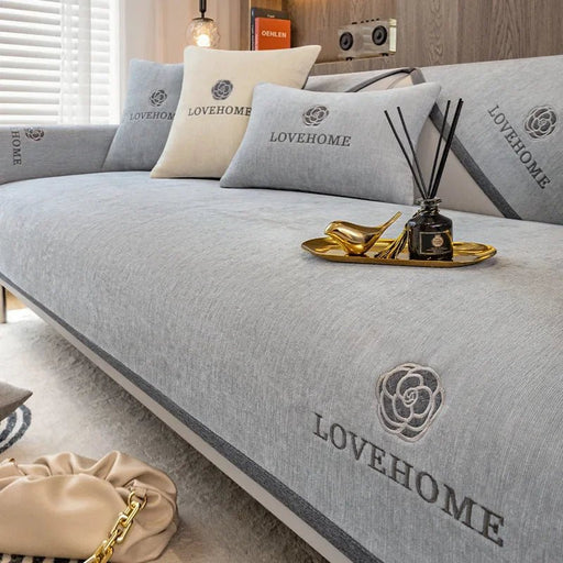 Luxury Leather Sofa Cover Seat Cushion Non - slip Wide Edging Case Couch Cover Sofa Towel Modern Simple Universal Sofa Protection - CLICK TIK