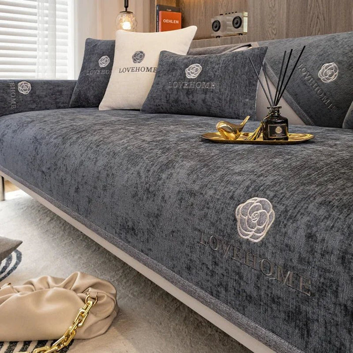 Luxury Leather Sofa Cover Seat Cushion Non - slip Wide Edging Case Couch Cover Sofa Towel Modern Simple Universal Sofa Protection - CLICK TIK