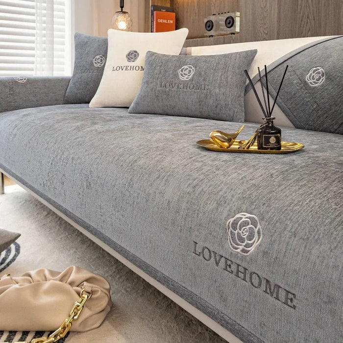 Luxury Leather Sofa Cover Seat Cushion Non - slip Wide Edging Case Couch Cover Sofa Towel Modern Simple Universal Sofa Protection - CLICK TIK