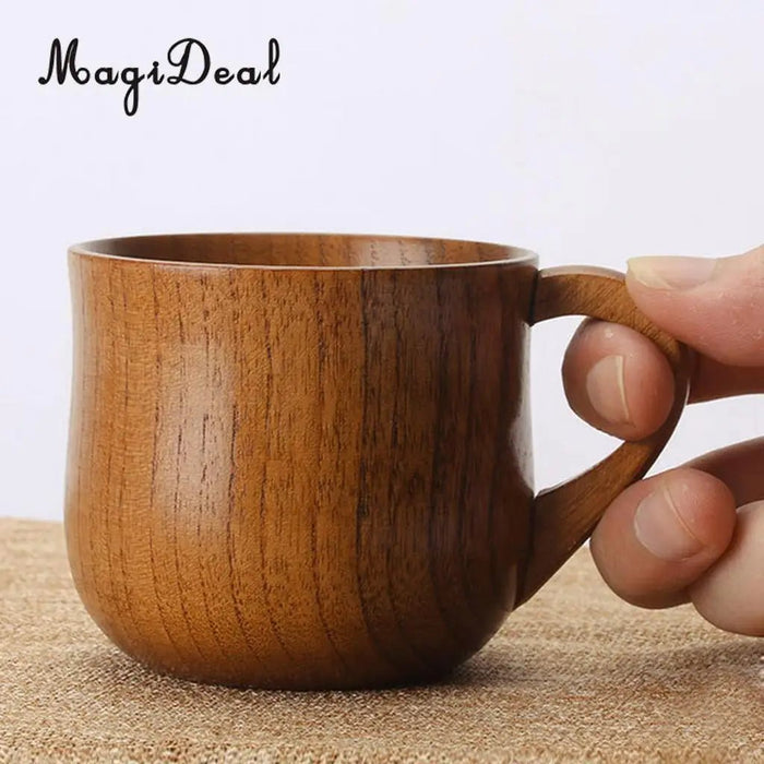 MagiDeal 11 Styles Jujube Wooden Handmade Water Coffee Mug Cup Beer Tea Coffee Milk Water Cup Kitchen Bar Drinkware - CLICK TIK