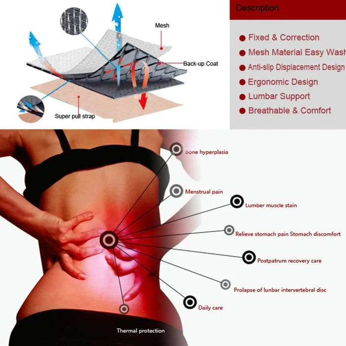 Magnetic Therapy Back Waist Support Belt - CLICK TIK