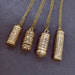 Mini Brass Spoon Jar Accessories Pendants Locket Sanskrit Mantra Embossed Necklace Urn necklace Charm Memorial Jewelry - CLICK TIK