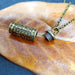 Mini Brass Spoon Jar Accessories Pendants Locket Sanskrit Mantra Embossed Necklace Urn necklace Charm Memorial Jewelry - CLICK TIK