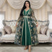 Moroccan Caftan 2 Pieces Set Muslim Dubai Abaya Kaftan For Wedding Women's 2024 New Sequins Flower Pattern Long Dress Clothing - CLICK TIK