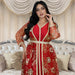 Moroccan Caftan 2 Pieces Set Muslim Dubai Abaya Kaftan For Wedding Women's 2024 New Sequins Flower Pattern Long Dress Clothing - CLICK TIK