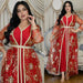 Moroccan Caftan 2 Pieces Set Muslim Dubai Abaya Kaftan For Wedding Women's 2024 New Sequins Flower Pattern Long Dress Clothing - CLICK TIK