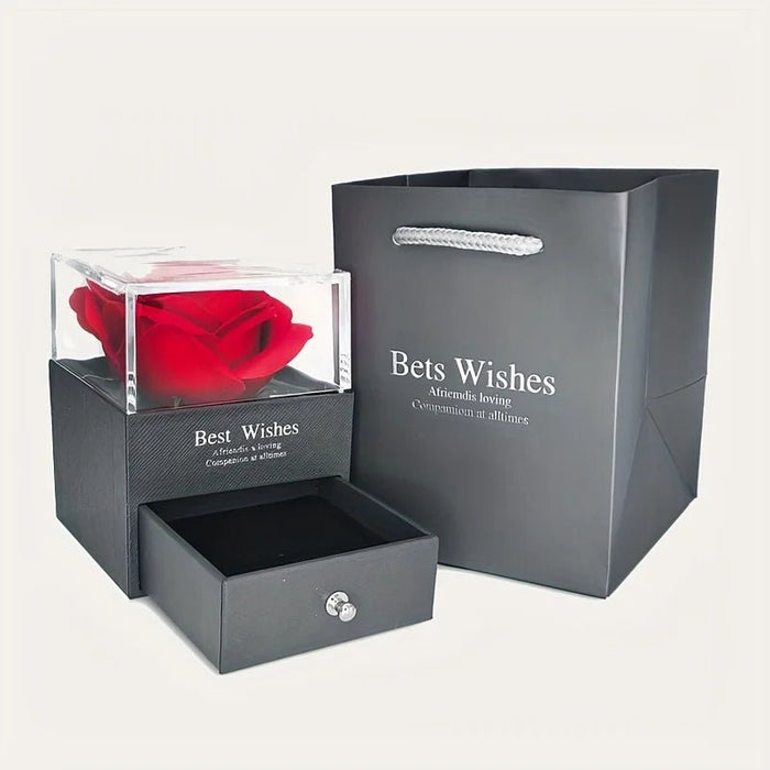 Necklace With Rose Flower Gift Box - CLICK TIK